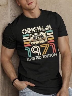 Limited Edition Black Tee Shirt Short Sleeve Vintage 1971 Cassette SZ Large